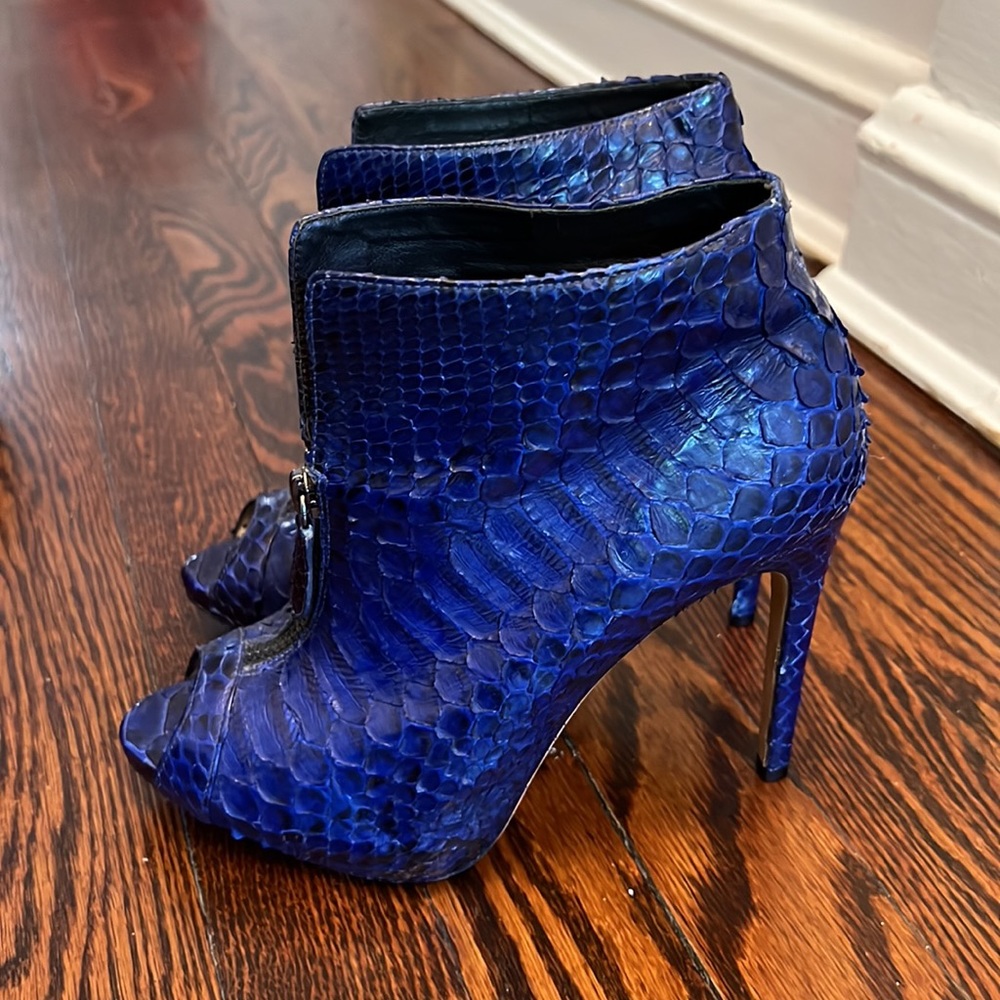 Alexandre Birman Twilight Blue Python Booties! - image 4